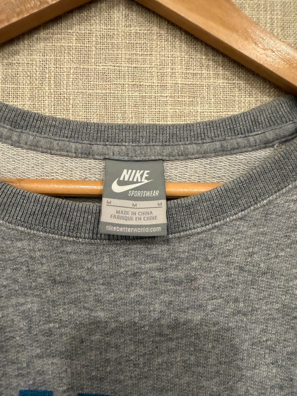 나이키 빅로고 맨투맨 그레이M 상품이미지3