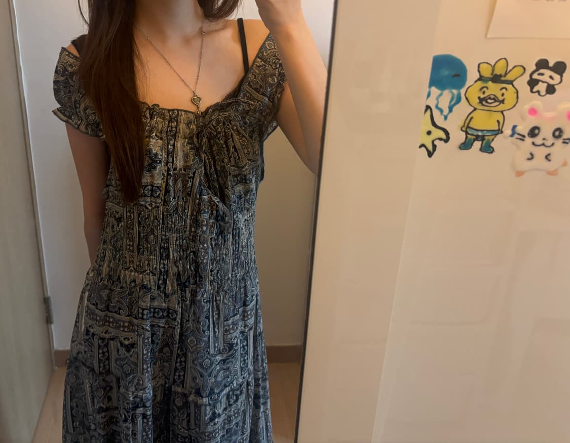 빈티지 에스닉 롱원피스 아오이유우st 모리걸 상품이미지2