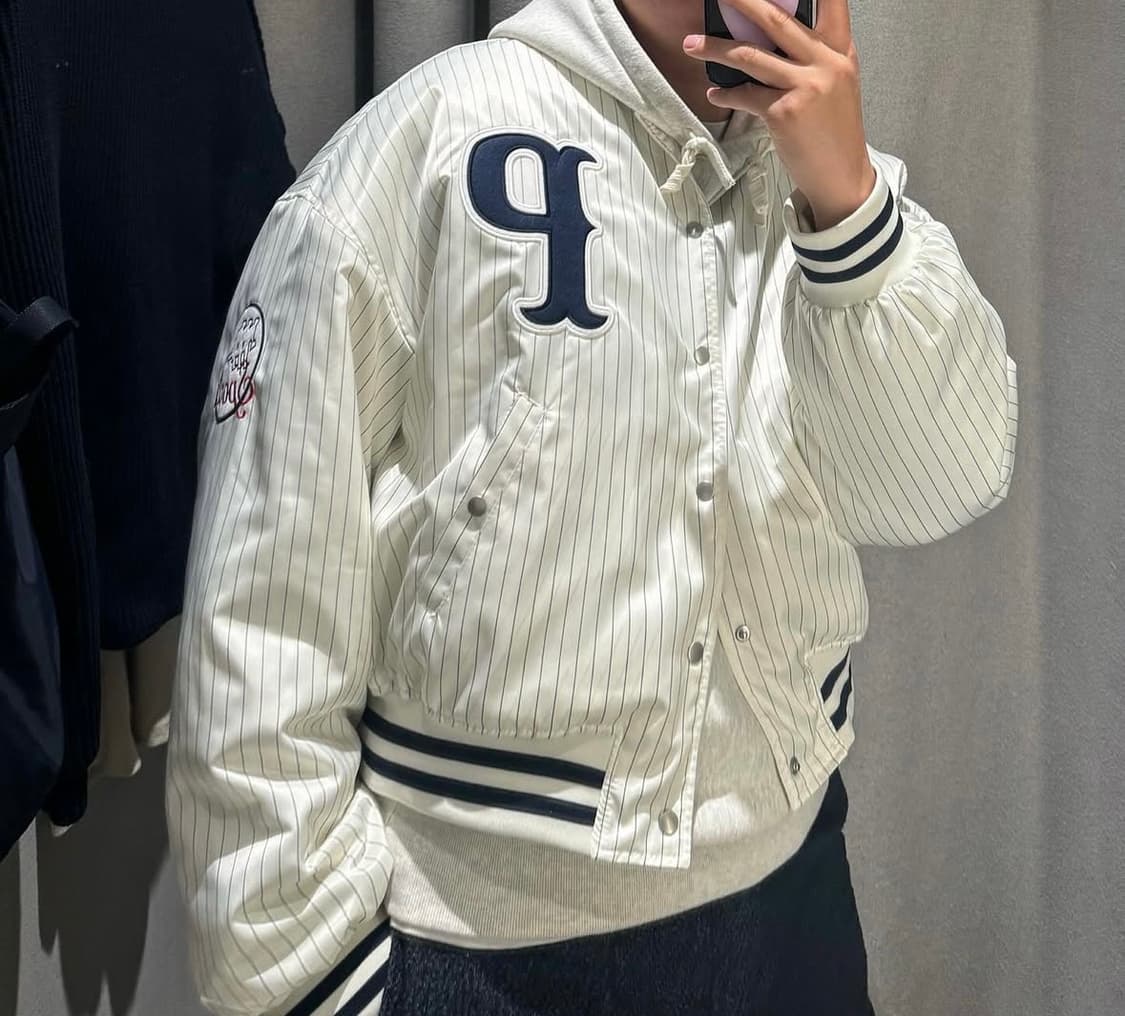 PNG JOURNAL 피엔지저널 피 로고 봄버 아이보리 Free 상품이미지2