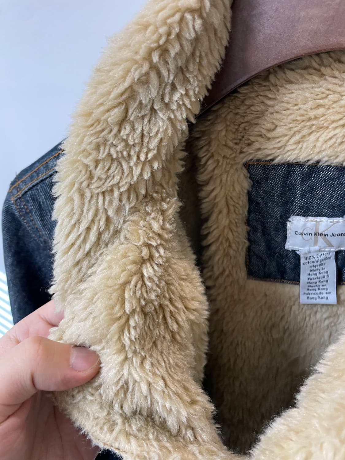 (S) 캘빈클라인 쉐르파 커버올 데님 자켓 상품이미지4