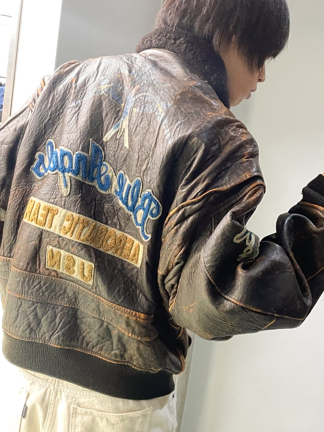 아비렉스 USAF 블루 엔젤 G-1 레더 자켓 상품이미지2