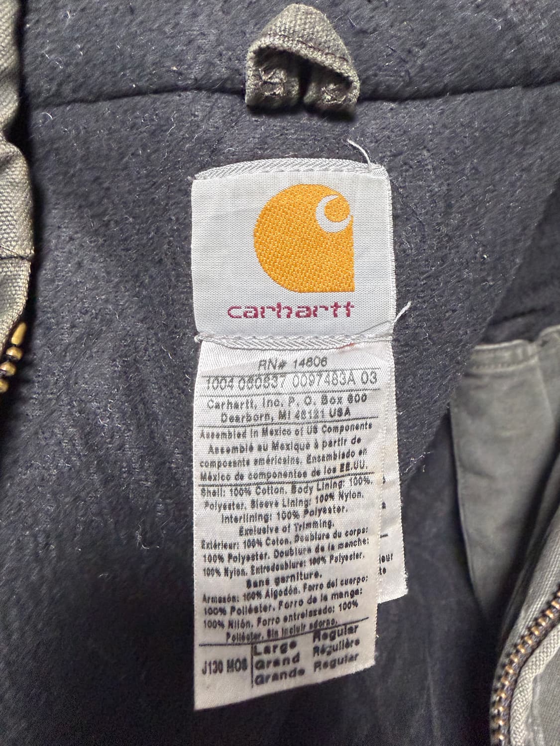 칼하트 j130 모스그린(L) 상품이미지2