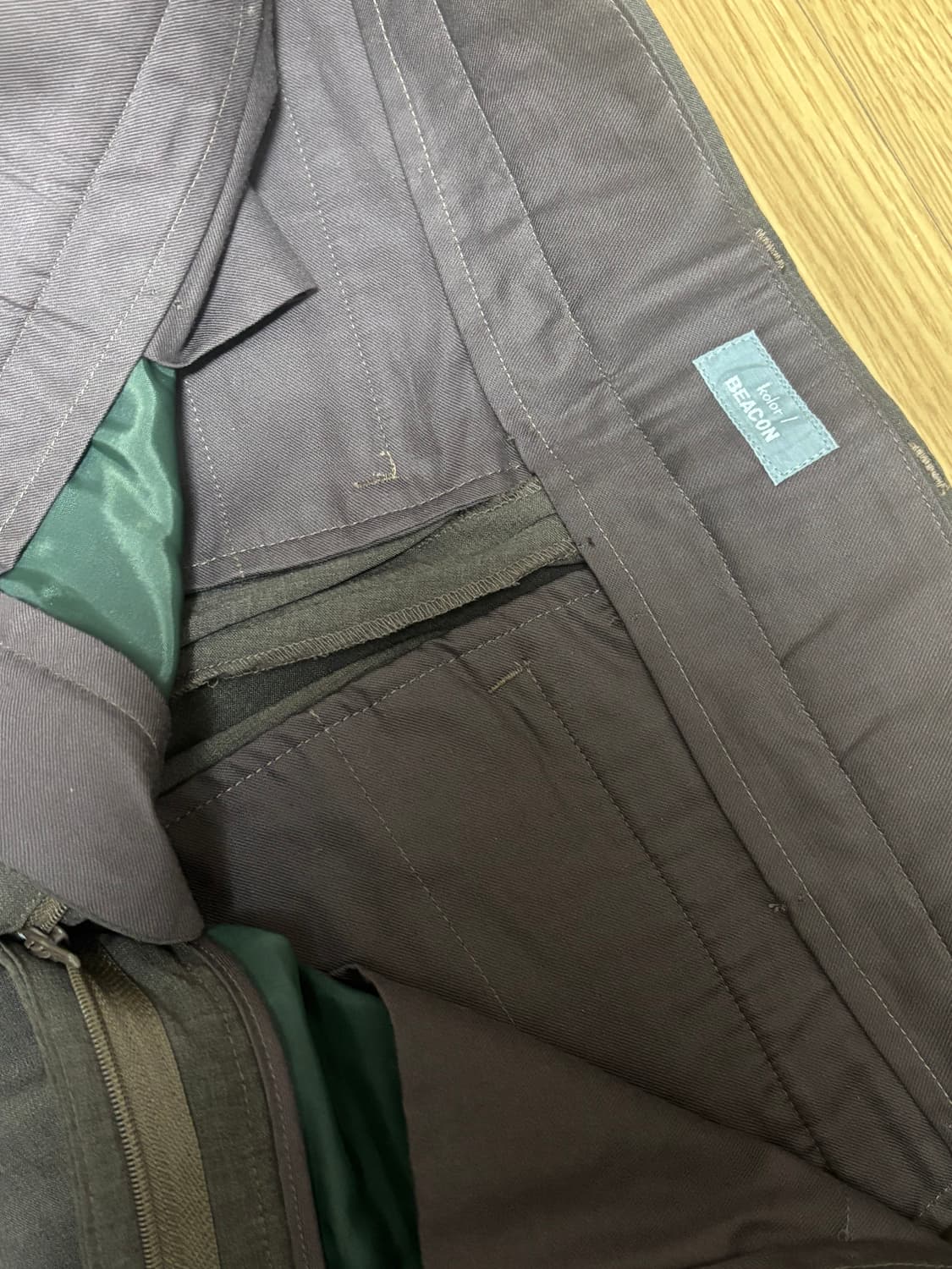 [새상품] kolor beacon 컬러비컨 컬러 비콘 브라운 슬렉스 팬츠 상품이미지4