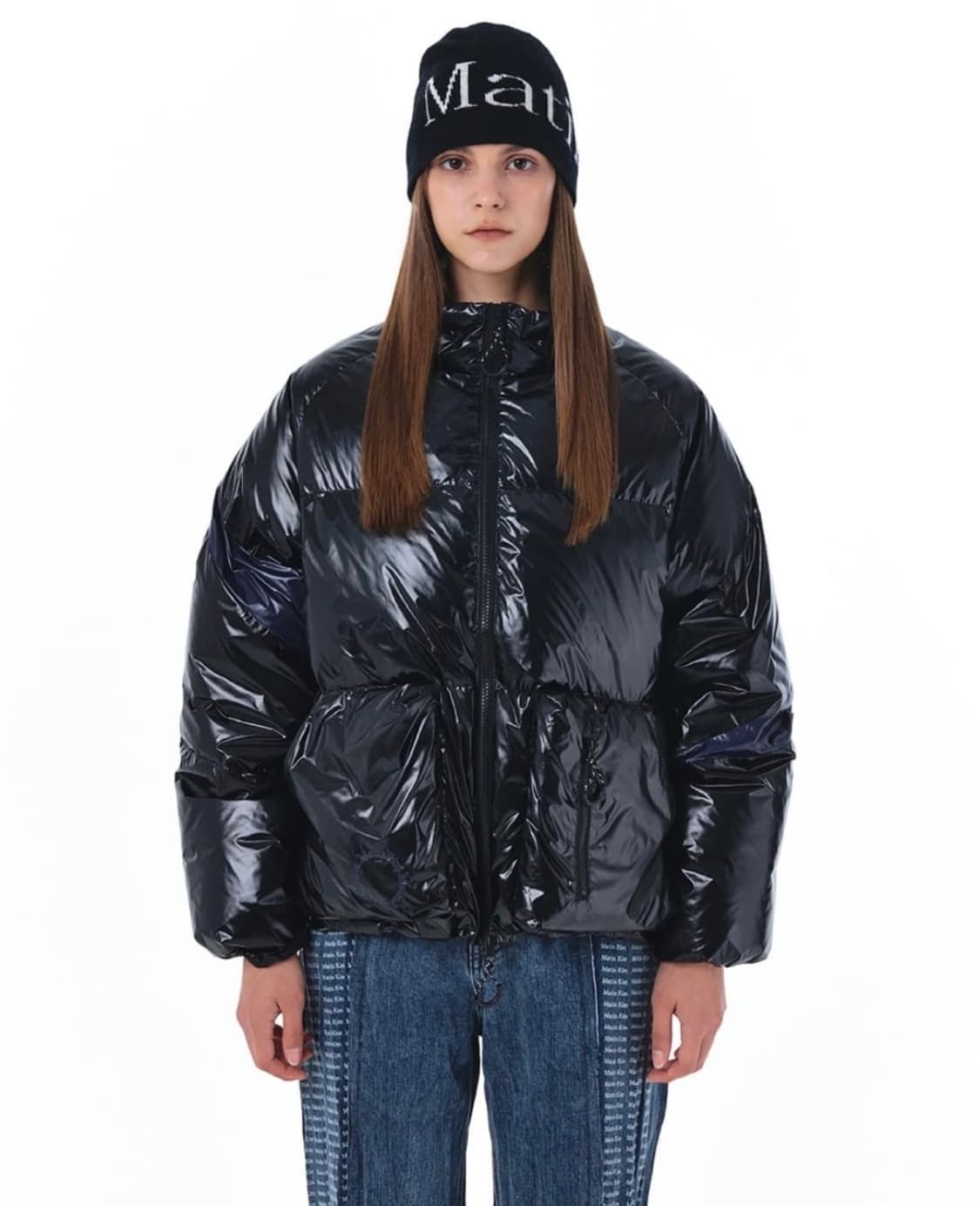 마뗑킴 글로시 푸퍼 패딩 블랙 상품이미지1