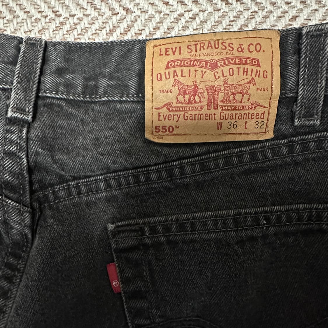 LEVI'S 550 90's usa made black jeans 상품이미지3