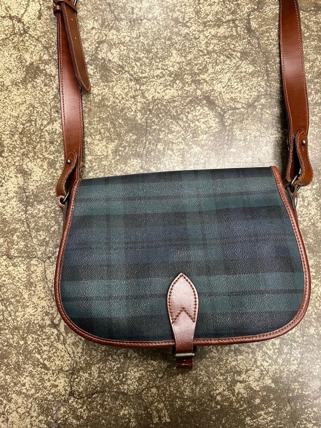 90s 폴로 랄프로렌 타탄체크 크로스백 상품이미지2