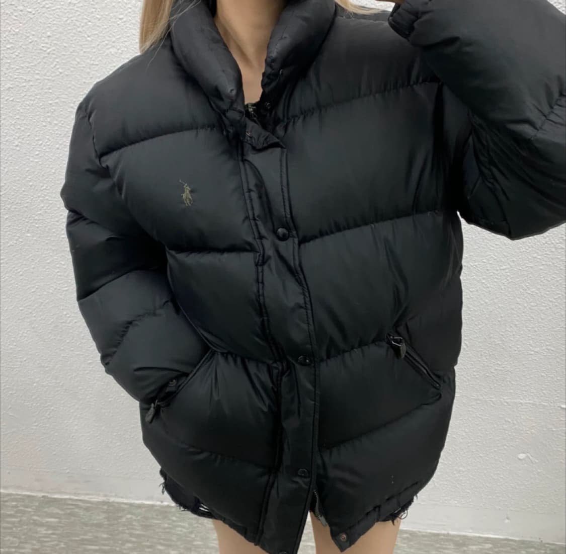 폴로 랄프로렌 90's 카키포니 블랙패딩 L 상품이미지1