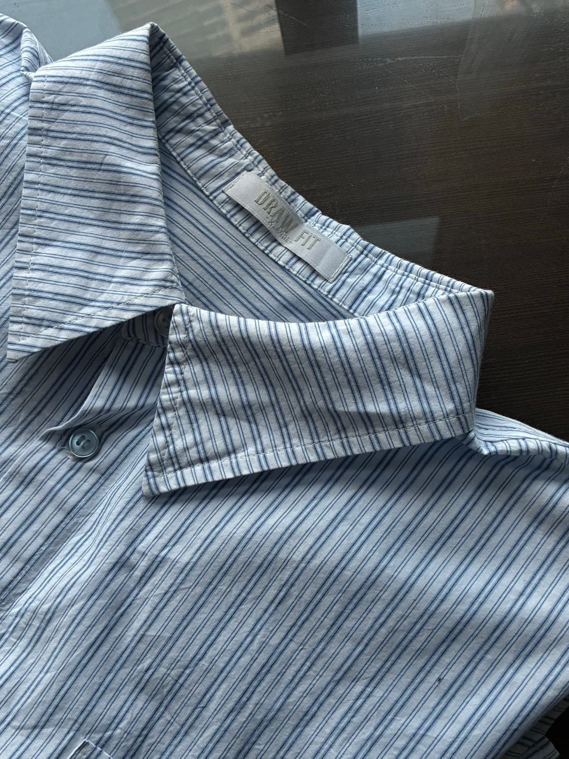 (XL) 드로우핏 라피드 스트라이프 셔츠 [SKY BLUE] 판매 상품이미지10