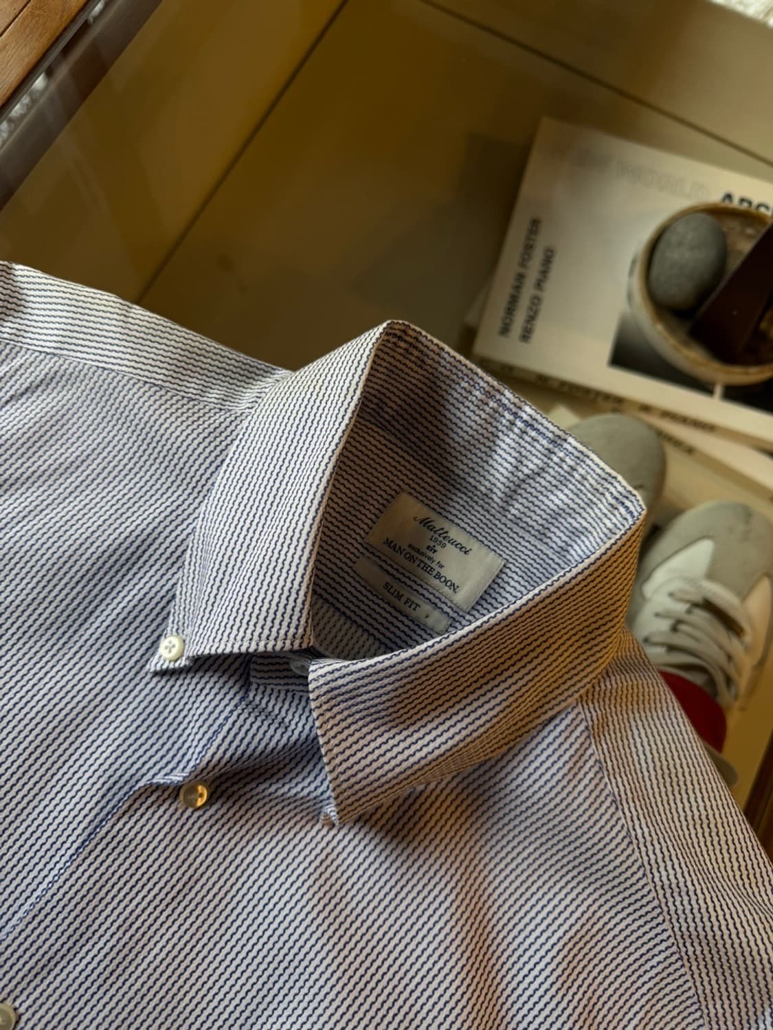 마테우치 X 맨온더분 버튼다운 셔츠 100 상품이미지8