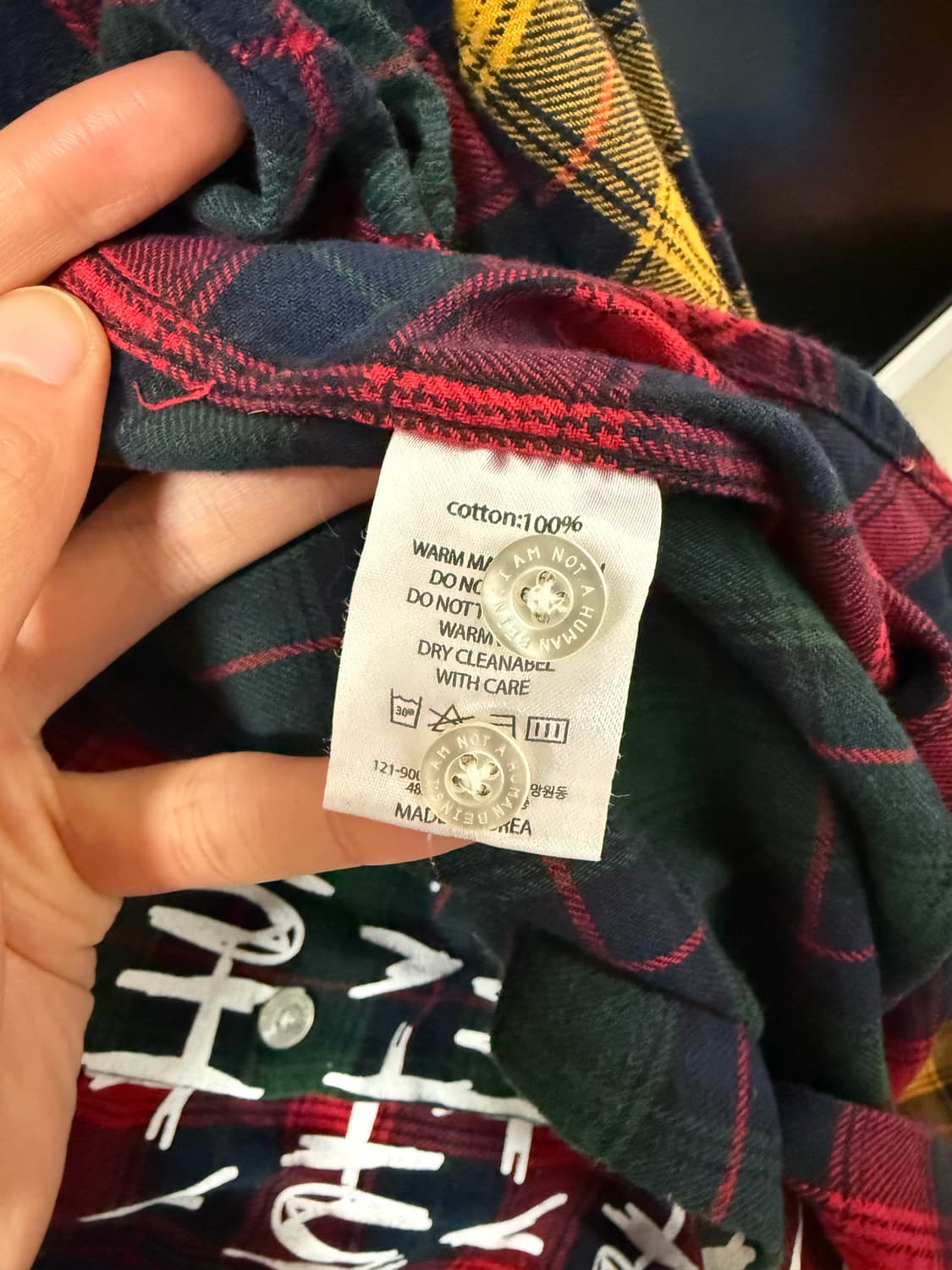 아임낫휴먼비잉 체크셔츠 M사이즈 상품이미지4