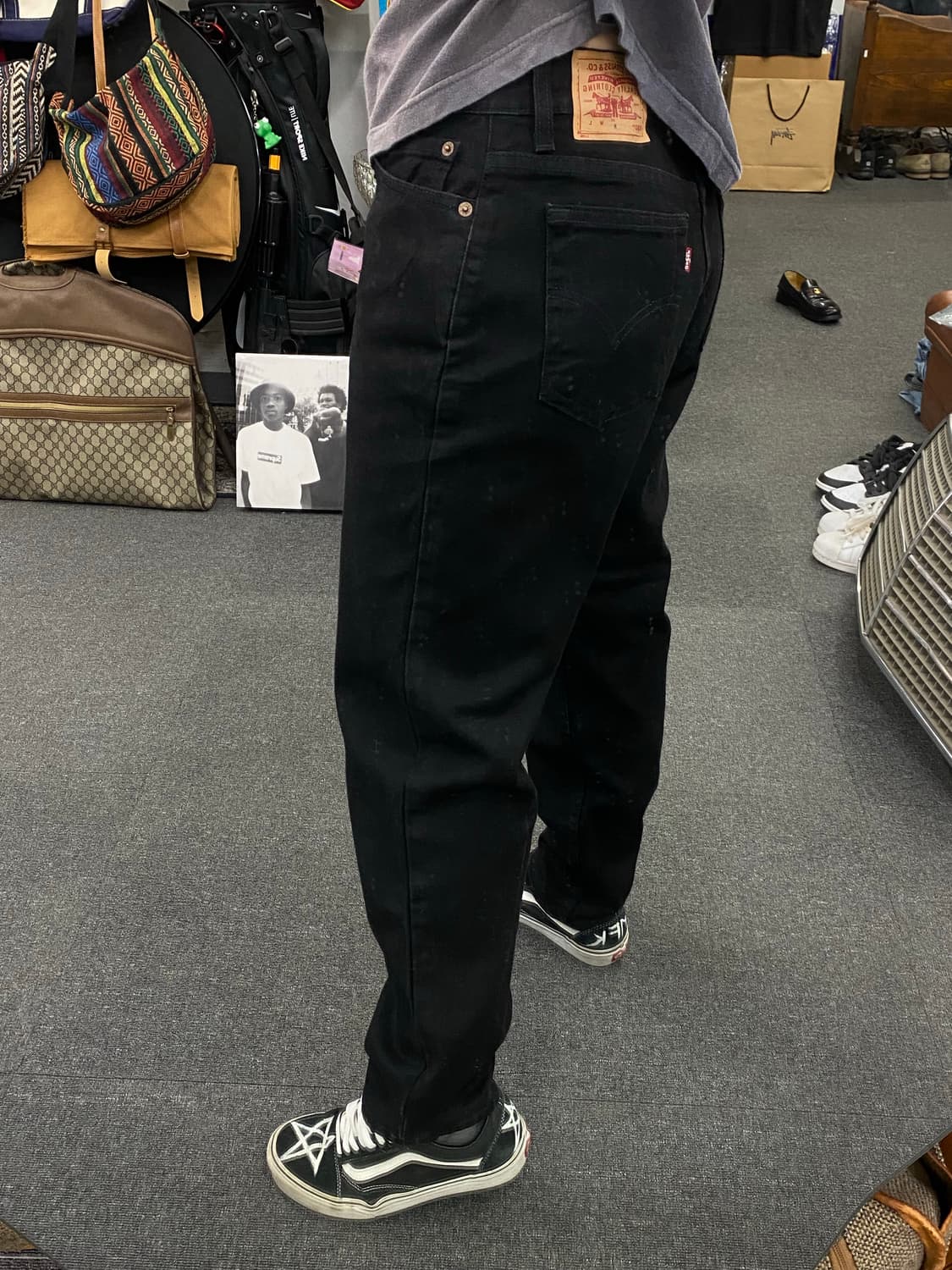 00s Levis 리바이스 550 흑청 데님팬츠 상품이미지2