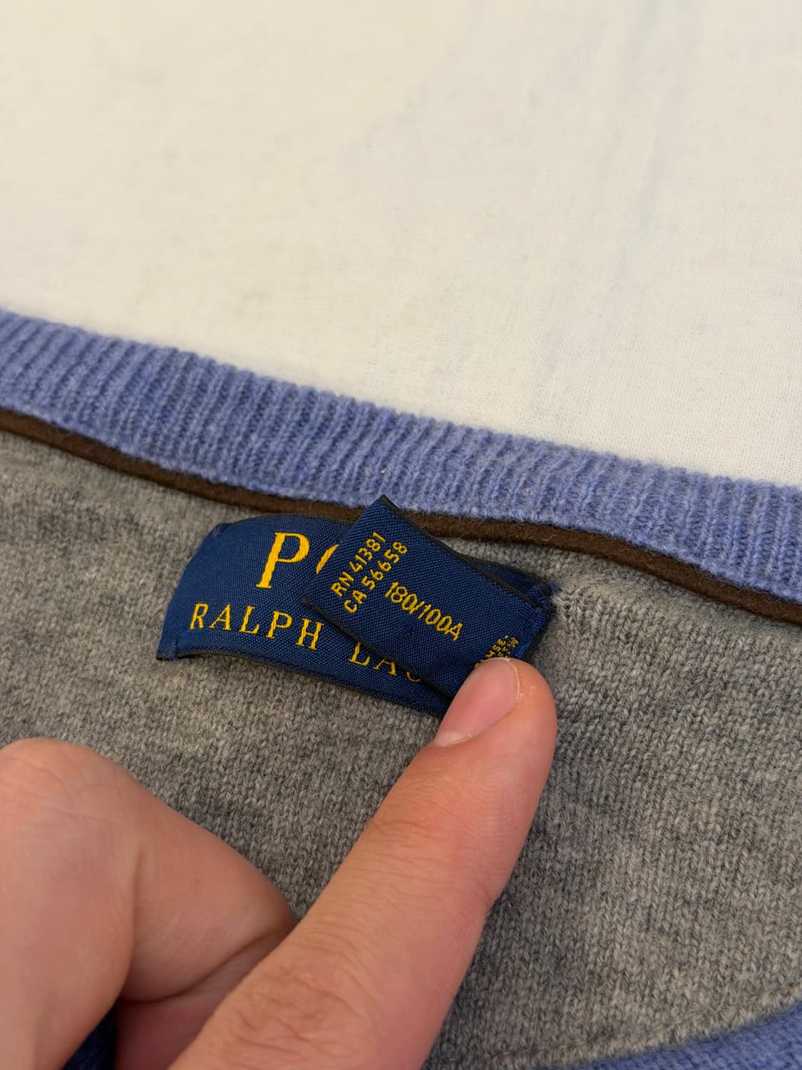 폴로 랄프로렌 라운드넥 울 니트 스카이블루 상품이미지3