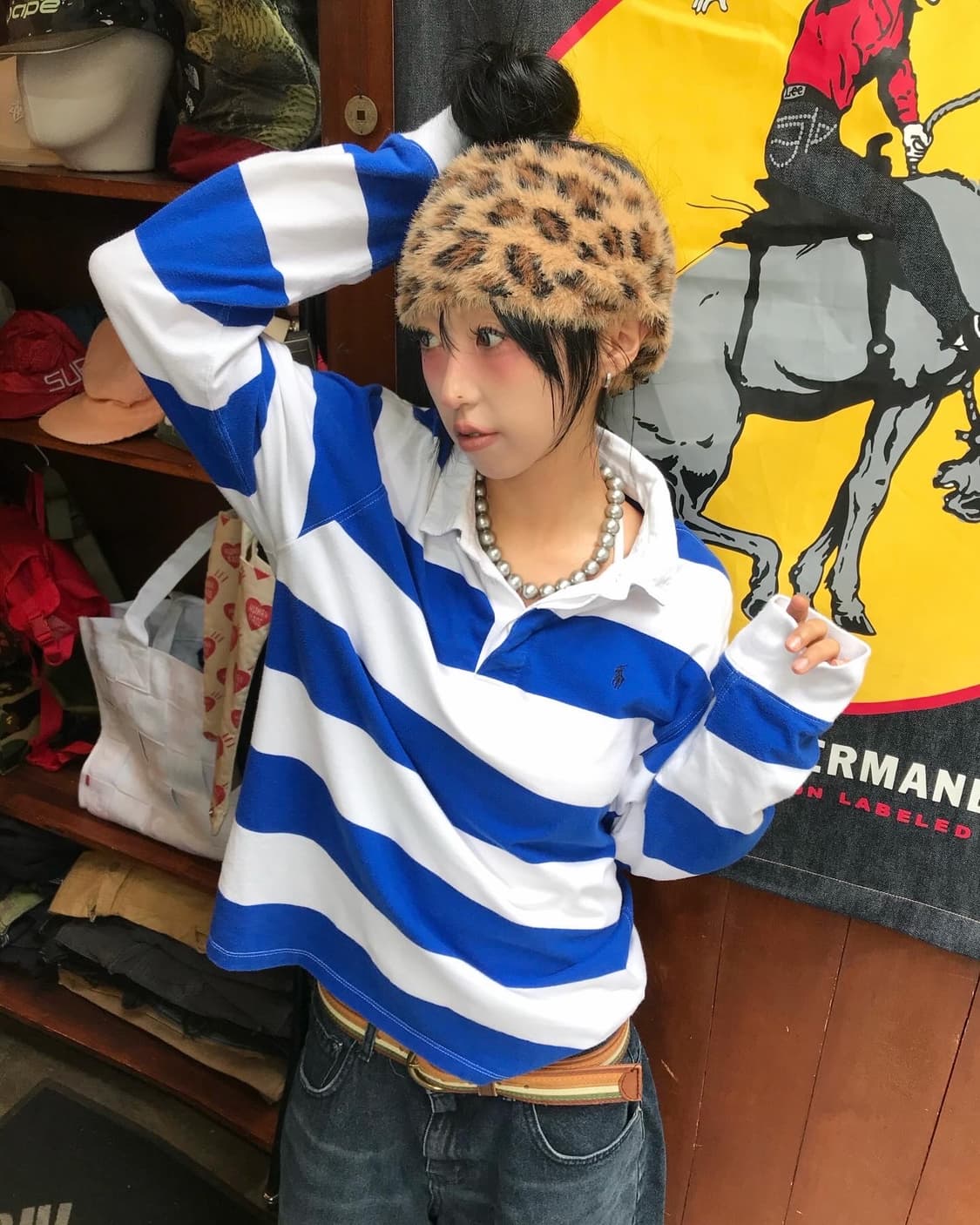 Polo Stripe Rugby T-shirt 상품이미지1