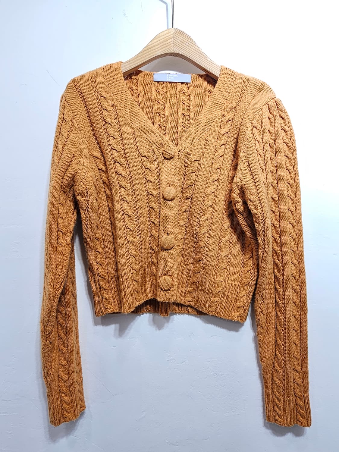 에잇세컨즈(8seconds) 크롭 꽈배기 패턴 가디건 S 상품이미지3