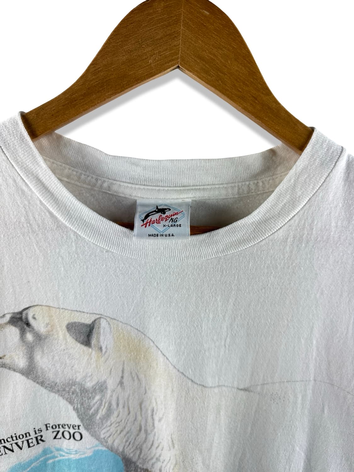 90S 미국생산 싱글스티치 폴라베어 티셔츠2663 상품이미지3