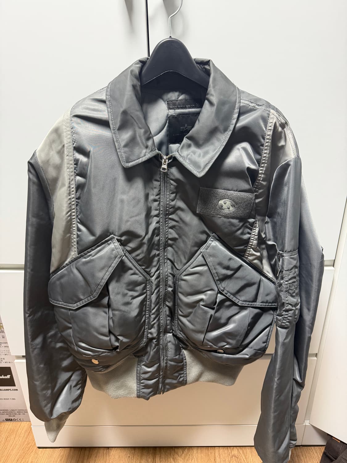 산산기어 x 알파 인더스트리 플라이트 자켓 스톤 실버  상품이미지2