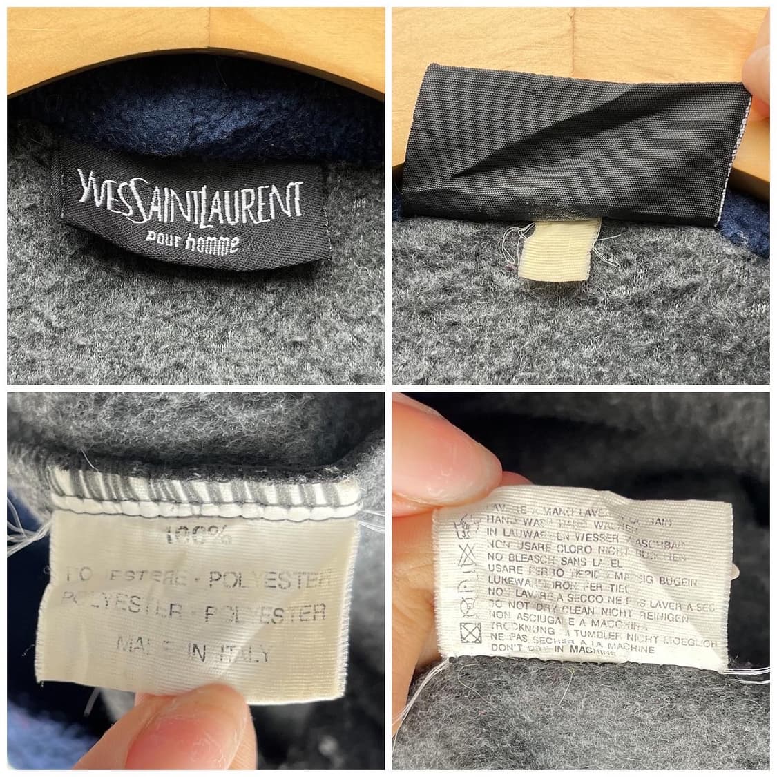 이브 생 로랑 90‘s YSL 플리스 후드 자켓  상품이미지8