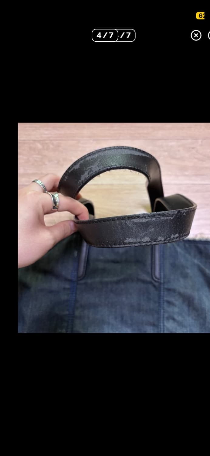 디젤 빈티지 진청 데님 토트백 상품이미지4