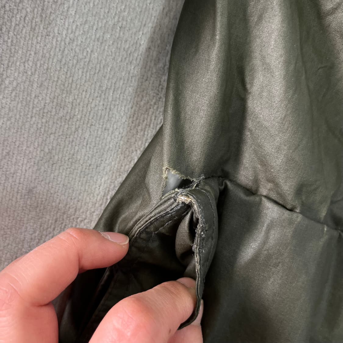 100 버버리 브릿 올리브 왁스 자켓  상품이미지5