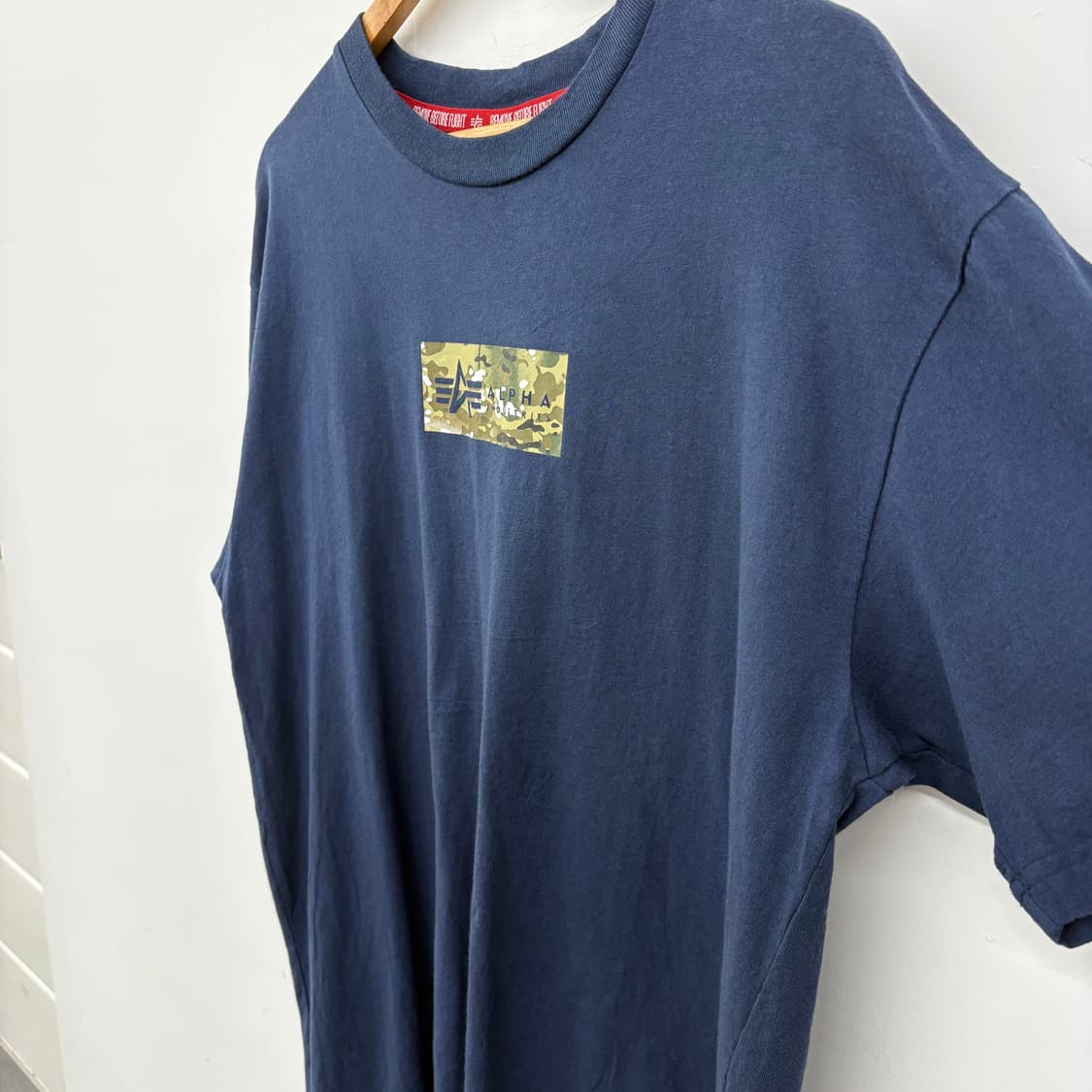 알파인더스트리 카모 로고 반팔 티셔츠 네이비 남성XL 상품이미지3