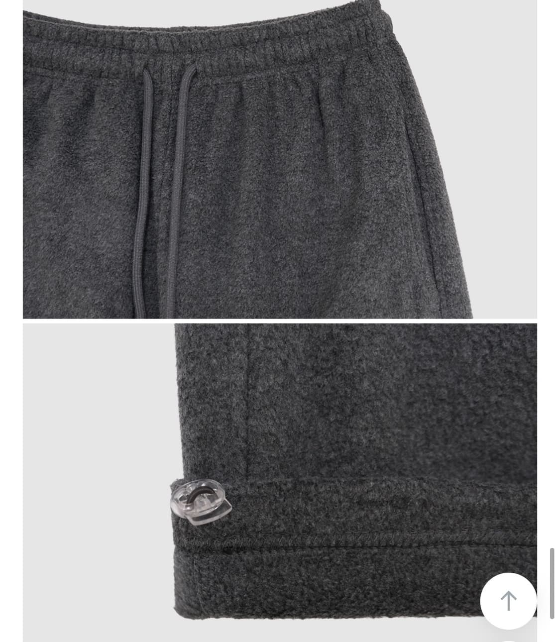 여성 크렘므 플리스팬츠 차콜 상품이미지6