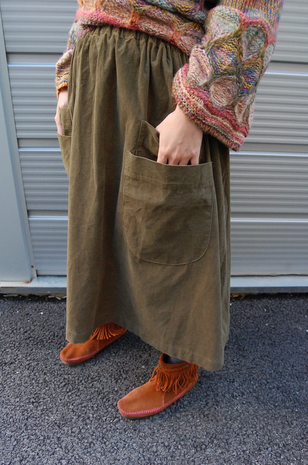 Naru double pocket corduroy skirt 상품이미지1