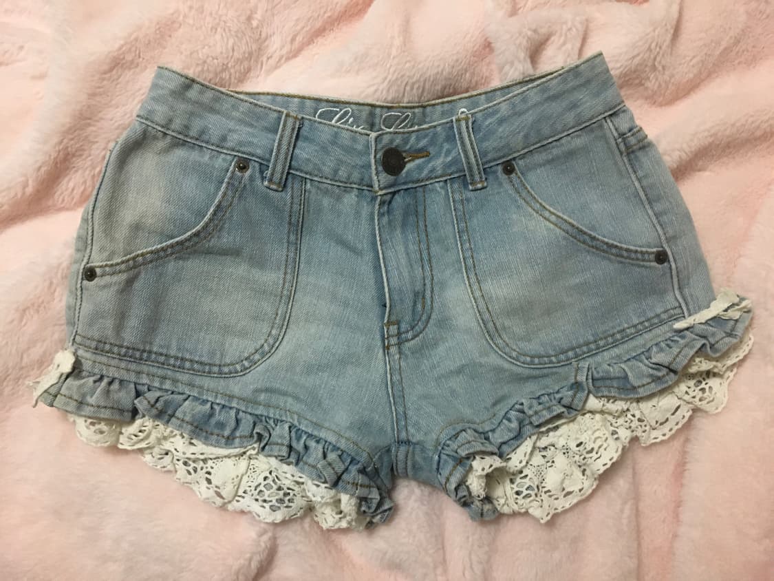 Lizlisa 리즈리사 프릴 데님 반바지 히메갸루 상품이미지1