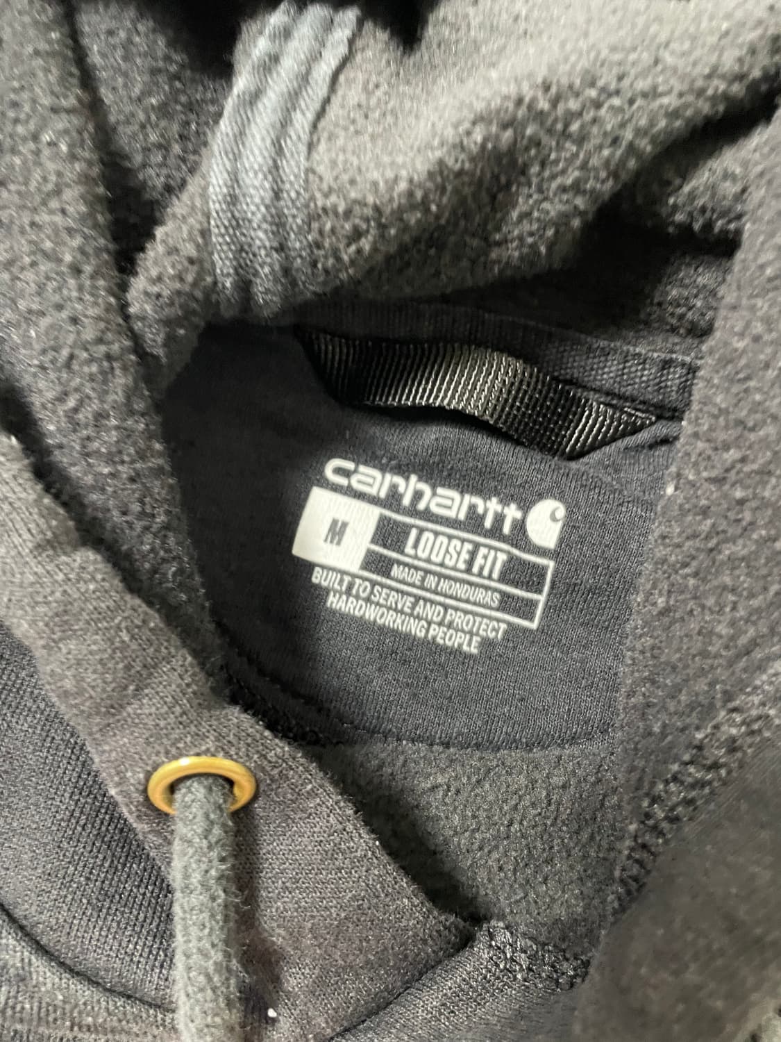 빈티지9. 칼하트 K121 루즈핏 미드웨이트 후드티셔츠 스웻 블랙 상품이미지3