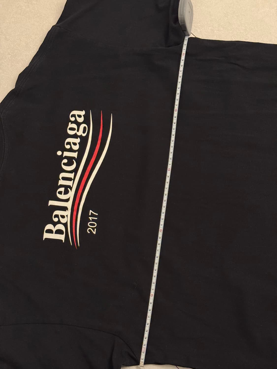 발렌시아가 2017 웨이브로고 오버핏 반팔 블랙 상품이미지6