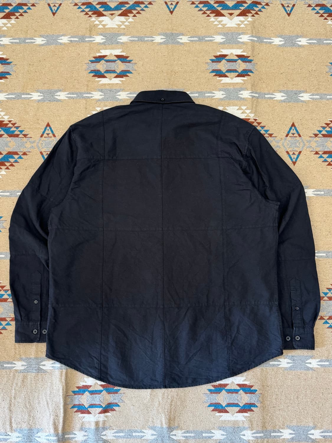 [L] 슈프림 패치워크 옥스포드 셔츠 블랙  상품이미지5