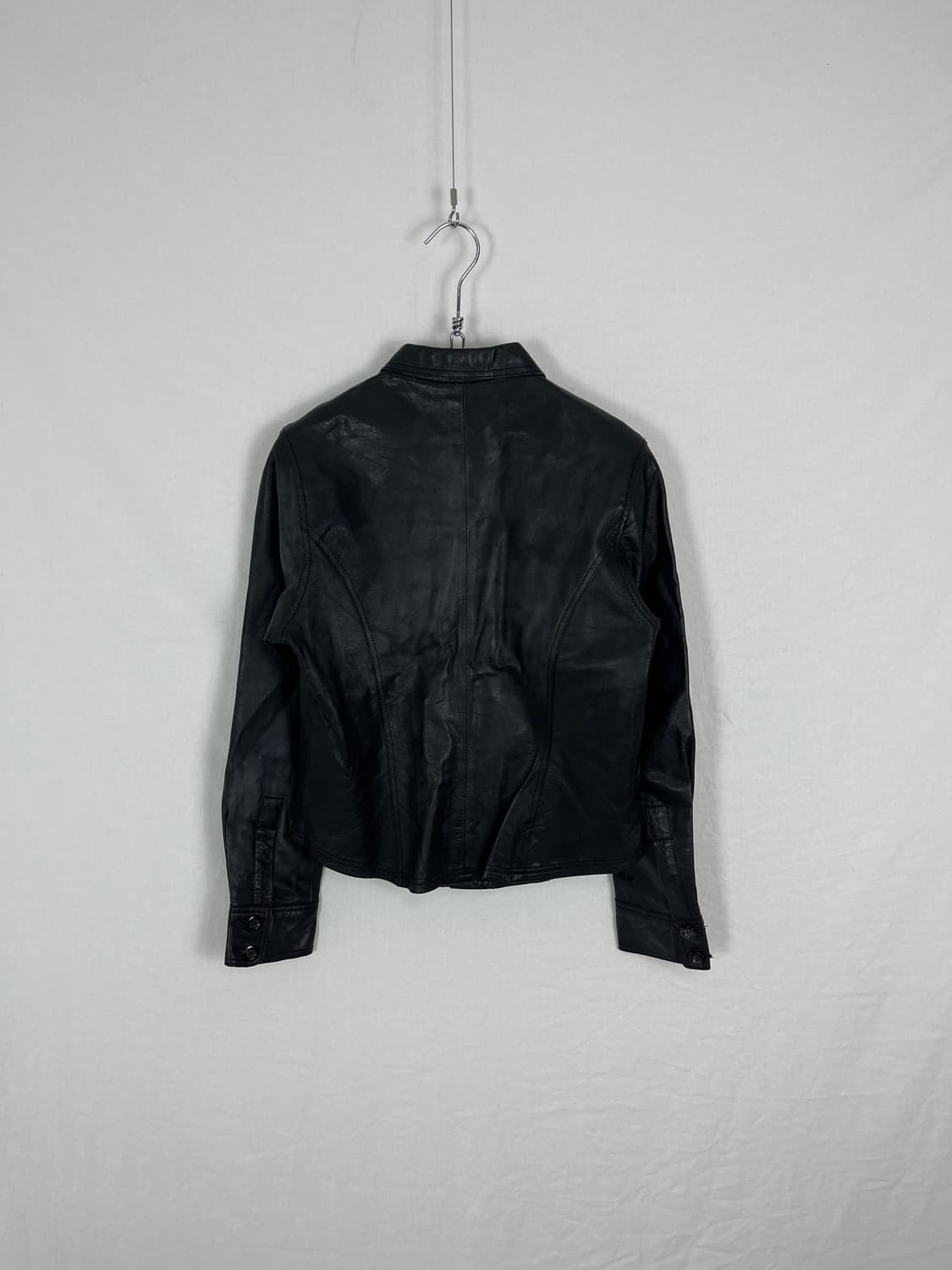 Vintage 워시드 리얼레더 셔츠 자켓  상품이미지7