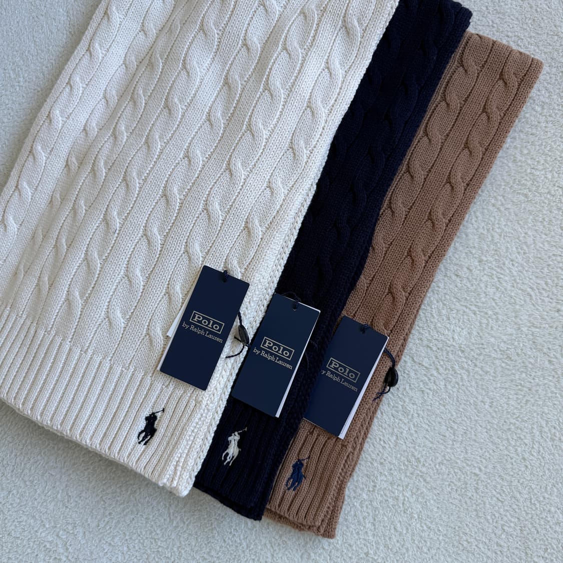 폴로랄프로렌 코튼 꽈배기 목도리 3가지 색상 상품이미지3