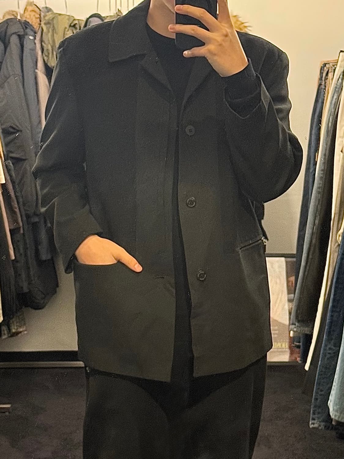 PLATMOLE 일본 재팬 빈티지 4버튼 마이 블레이져 테일러드 M 95 상품이미지1