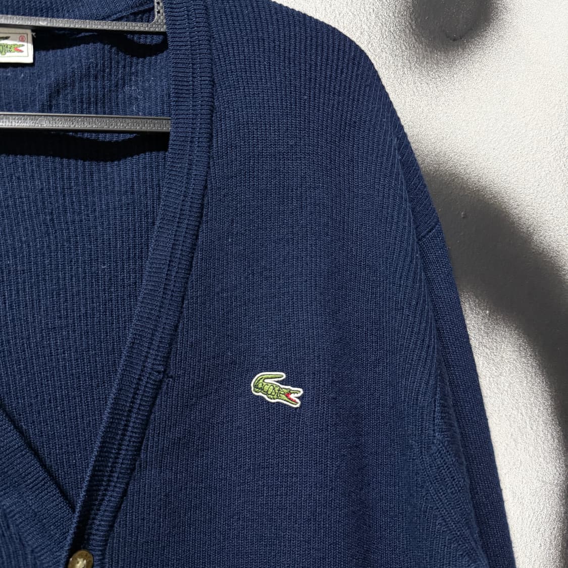 라코스테 울 100% 더블포켓 골지 가디건 상품이미지3