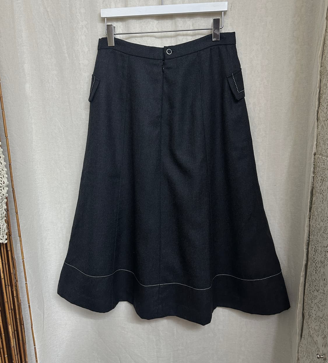 blanc basque stitch wool skirt 상품이미지2