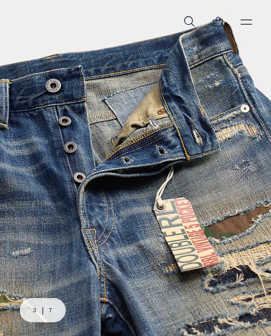 RRL 26SS 빈파포 에이버리 진 32X32 상품이미지3