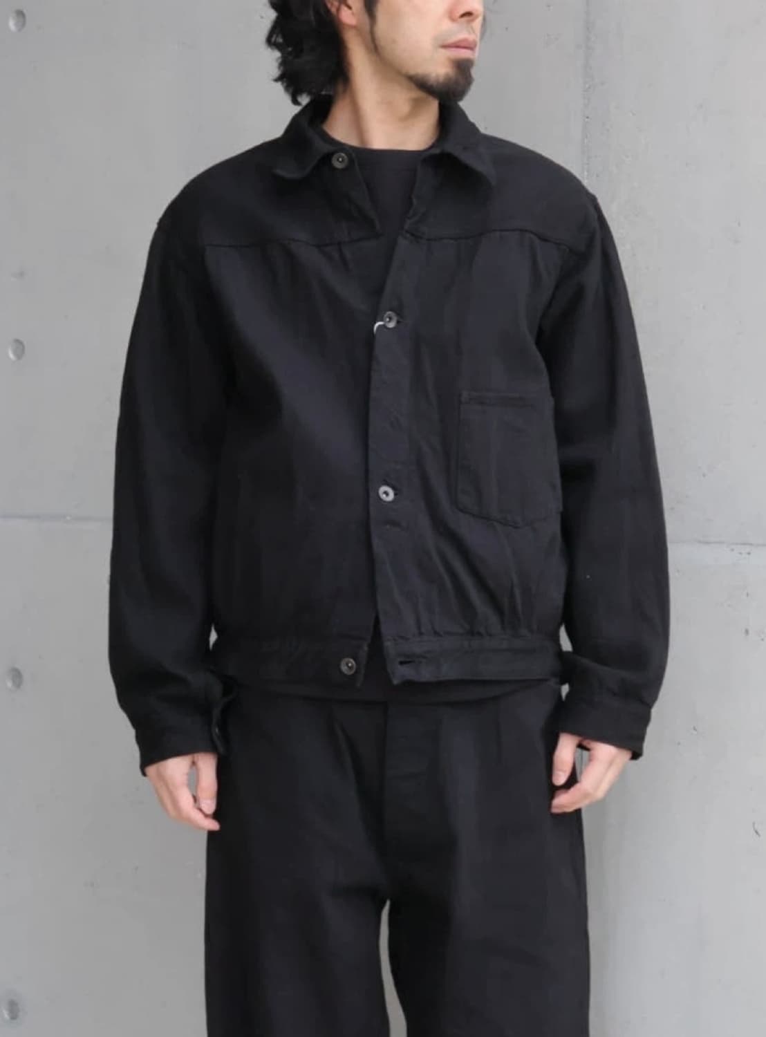 [25ss/코모리] 데님 자켓 / 워시드 블랙 상품이미지1