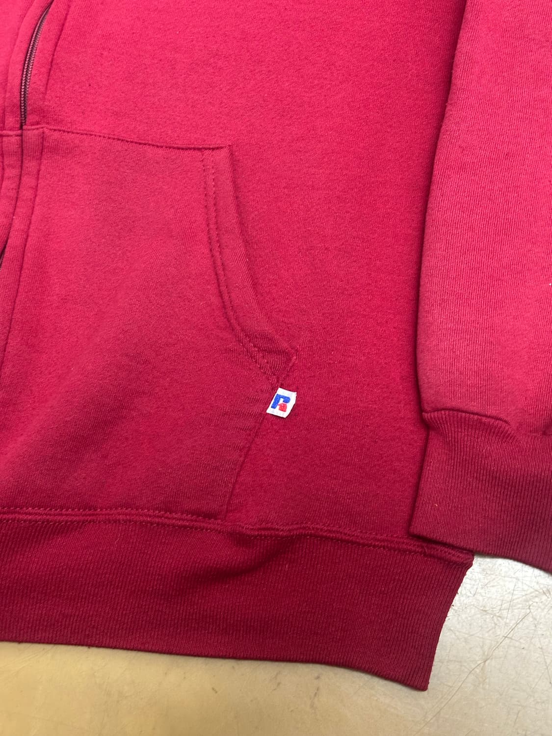 90s 러셀 레드 후드집업 XL 상품이미지4