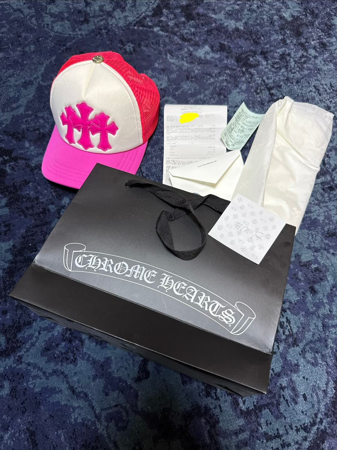 [OS]크롬하츠 세메터리 트리플크로스 패치 트러커캡 핑크 상품이미지2