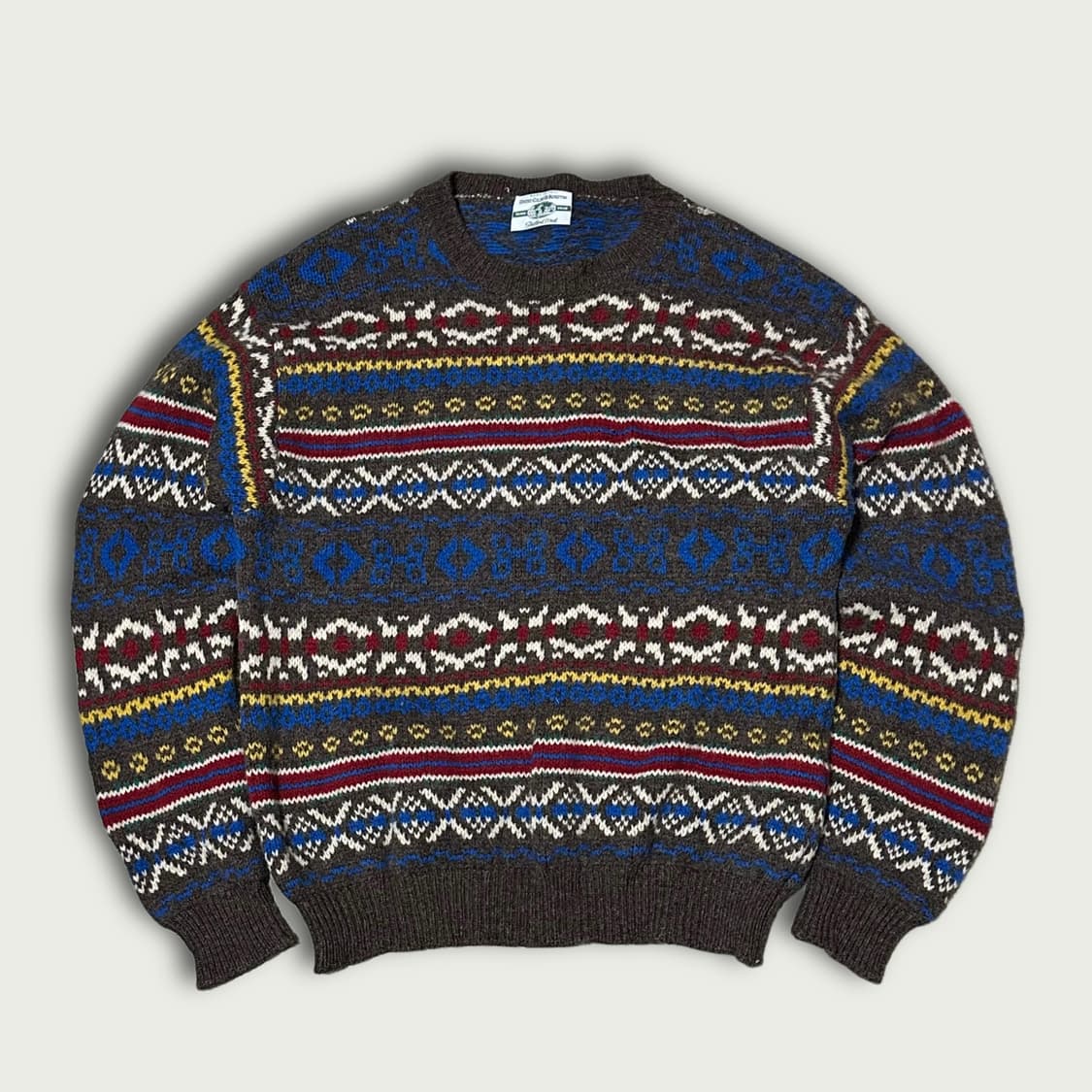 90's 베네통 페어아일 셔틀랜드 울 니트 상품이미지1