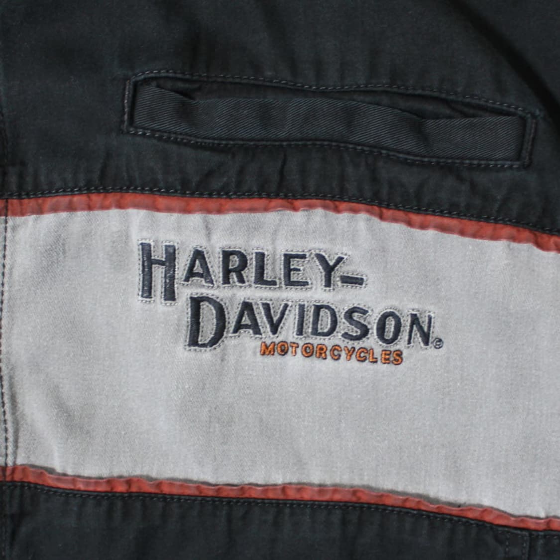 Harley Davidson 백자수 레이싱 블랙 반팔 워크 셔츠 상품이미지3