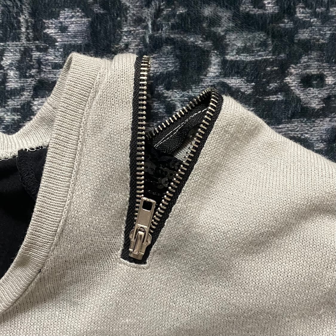 Zipper Detail Skull Punk T-Shirt 상품이미지6