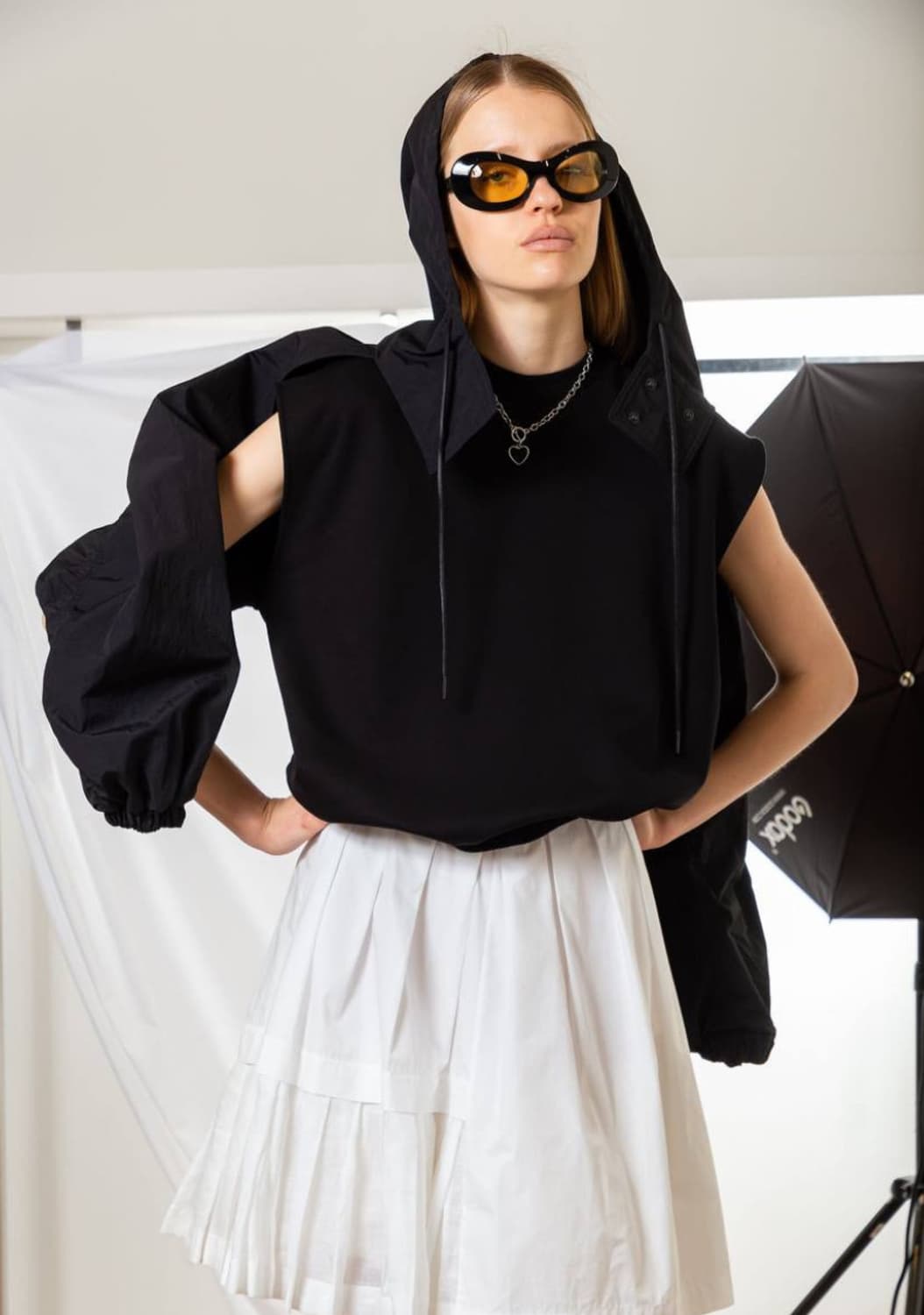 36) 준지 Juun.J 모크 넥 후디 블랙 상품이미지9