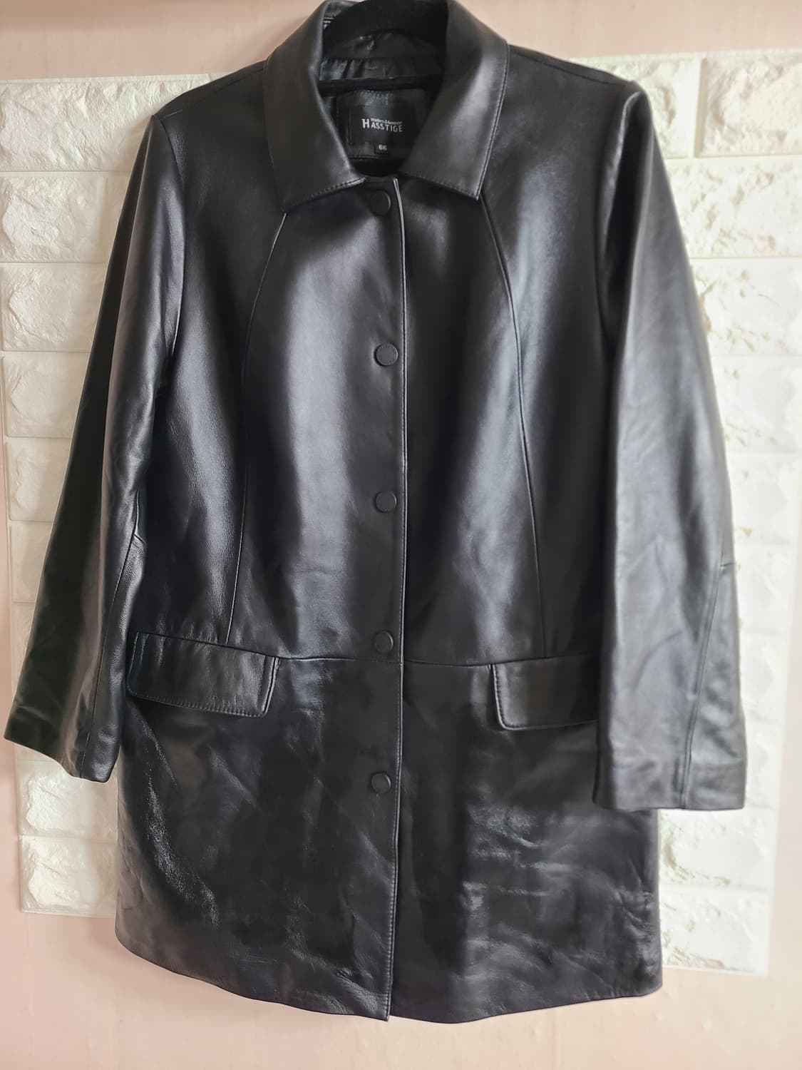 HASSTIGE 블랙 양가죽 코트 66 상품이미지1