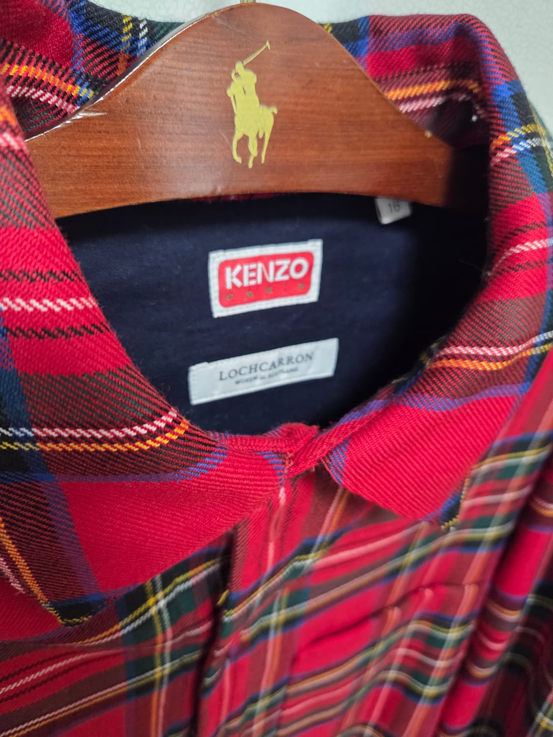 겐조 타탄 체크 셔츠 (넥타이 포함) 상품이미지4