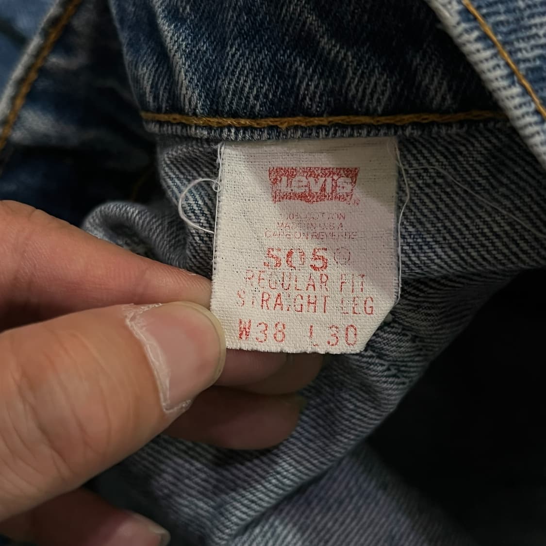  USA 리바이스 505 오렌지탭 데님팬츠 y13615 상품이미지7