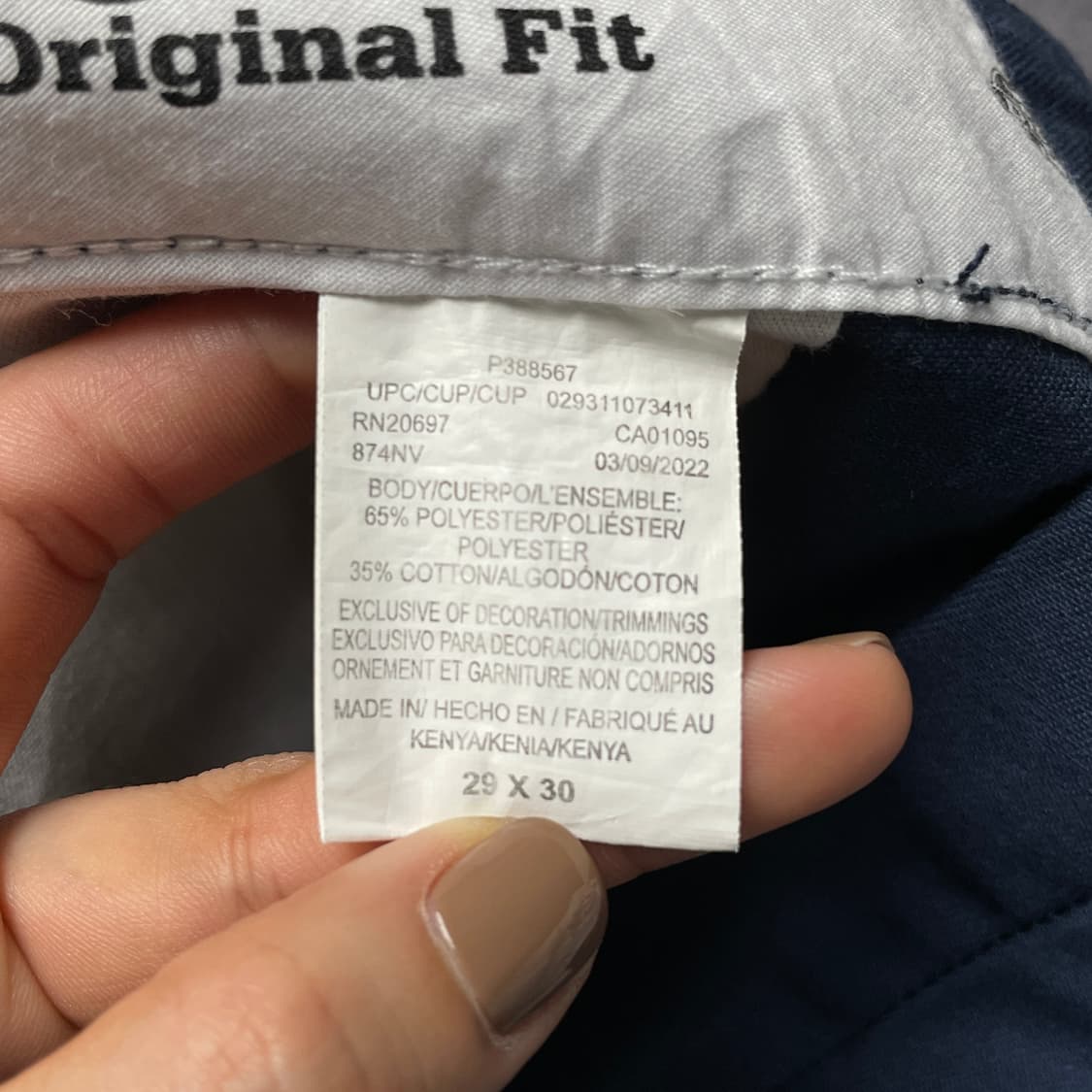 DICKIES 디키즈874 빈티지 네이비 워크 팬츠 A00845 상품이미지9