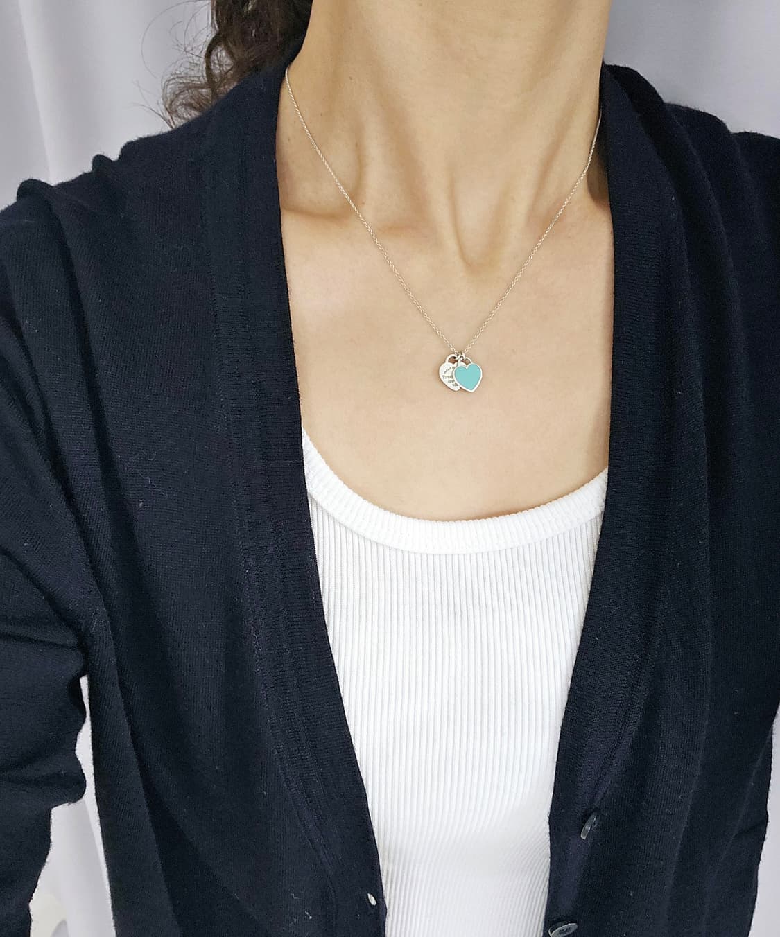 티파니앤코 리턴투 더블 하트 미니 민트 목걸이 [정품] 상품이미지6