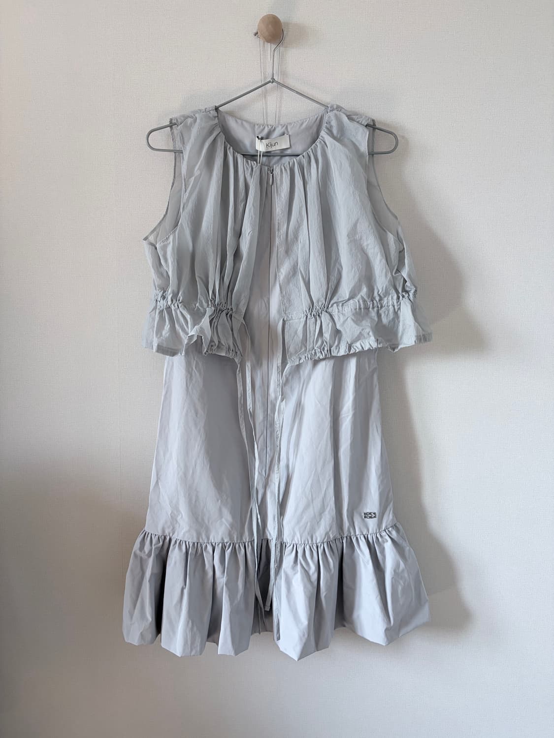 기준 kijun 그레이 시어 레이어드 미니 드레스 상품이미지7