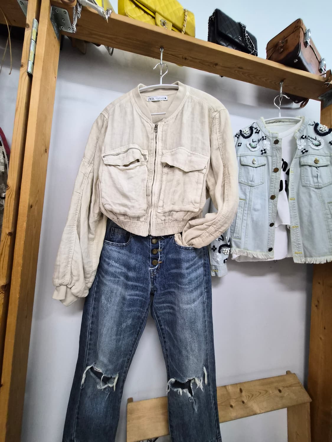 자라 린넨 블루종 점퍼 상품이미지2